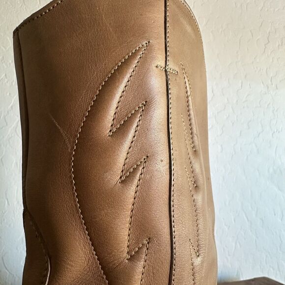 Vintage TOWN & COUNTRY Brown Leather Western style Boots Size 6b - Picture 3 of 9